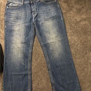 Men's Blue Bootcut Jeans